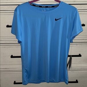 Nike Blue Swim Shirt NWT! UPF 40+